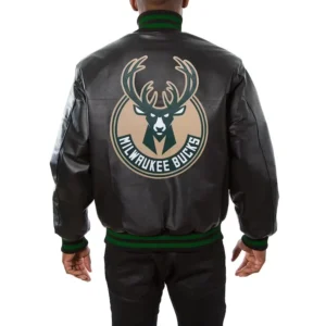 Alternative view of Milwaukee Bucks Full Leather Jacket