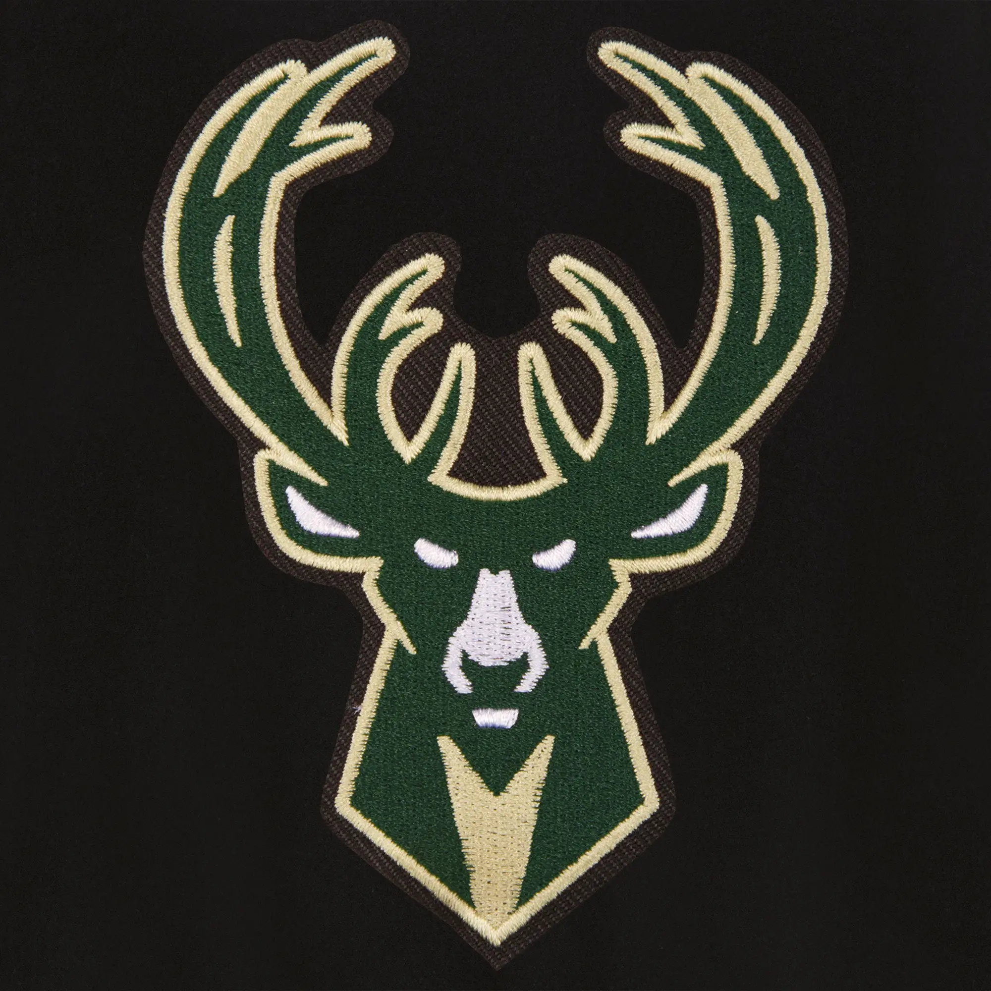 Milwaukee Bucks Reversible Black Full Wool One Color Varsity Jacket - Image 3