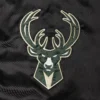 Milwaukee Bucks Starter The Enforcer Black & Hunter Green Varsity Satin Jacket - Image 3