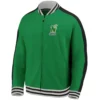 Minnesota North Stars Bomber Green Full-Zip Polyester Varsity Jacket
