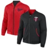 Alternative view of Minnesota Twins Darius Rucker Reversible Full-Zip Bomber Varsity Jacket