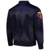 Minnesota Twins Pro Standard Pearls Wordmark Full-Snap Satin Varsity Navy Jacket - Image 2