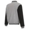Minnesota Wild Reversible Gray & Black Full Wool Two Tone Varsity Jacket - Image 2