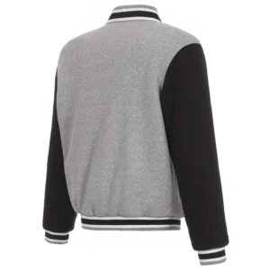 Alternative view of Minnesota Wild Reversible Gray & Black Full Wool Two Tone Varsity Jacket
