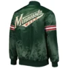 Minnesota Wild The Power Forward Green Satin Varsity Jacket - Image 2