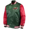 Minnesota Wild Starter The Rookie Green/Red Satin Varsity Jacket
