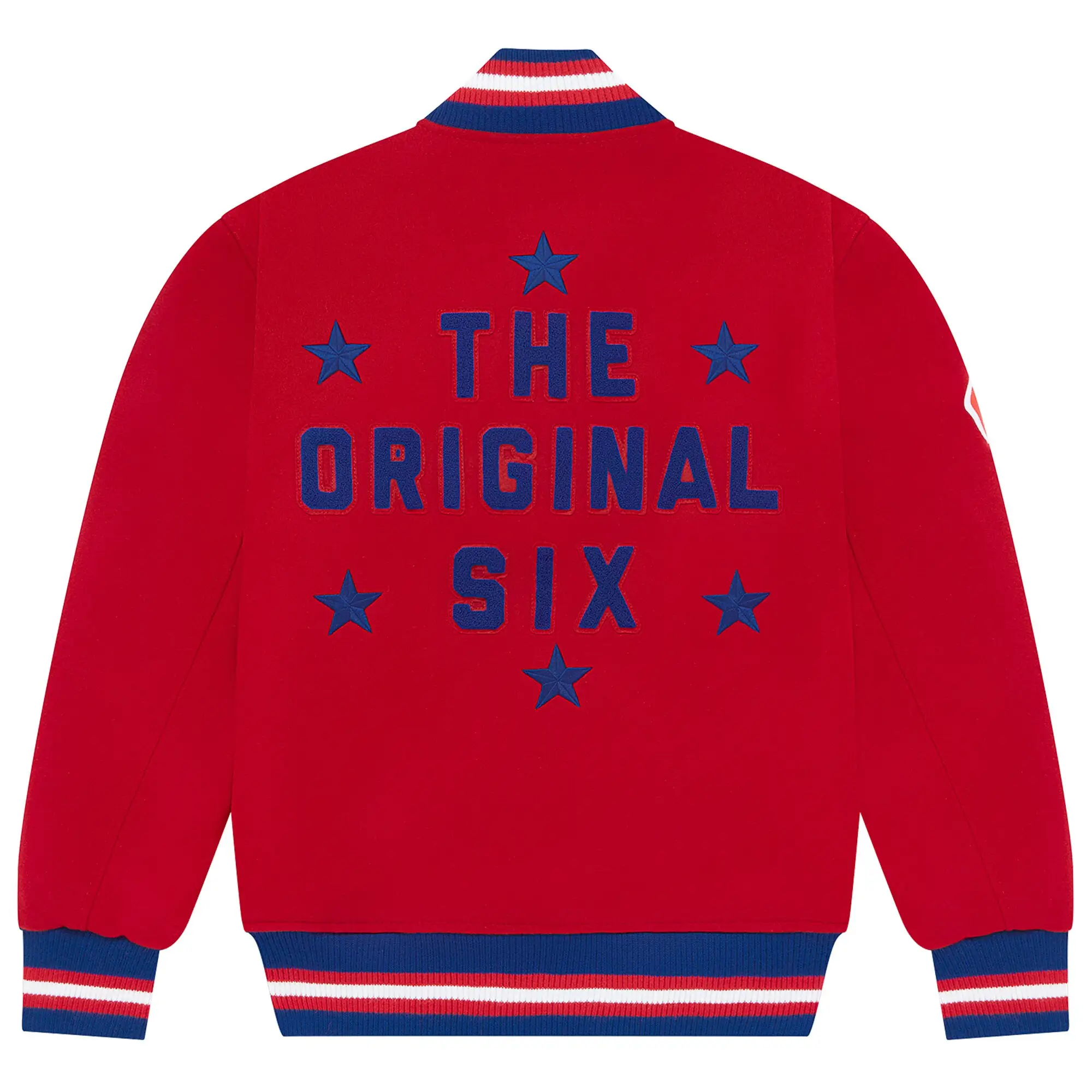 Montreal Canadiens OVO x NHL Red Full-Snap Varsity Jacket - Image 2