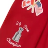 Montreal Canadiens OVO x NHL Red Full-Snap Varsity Jacket - Image 4