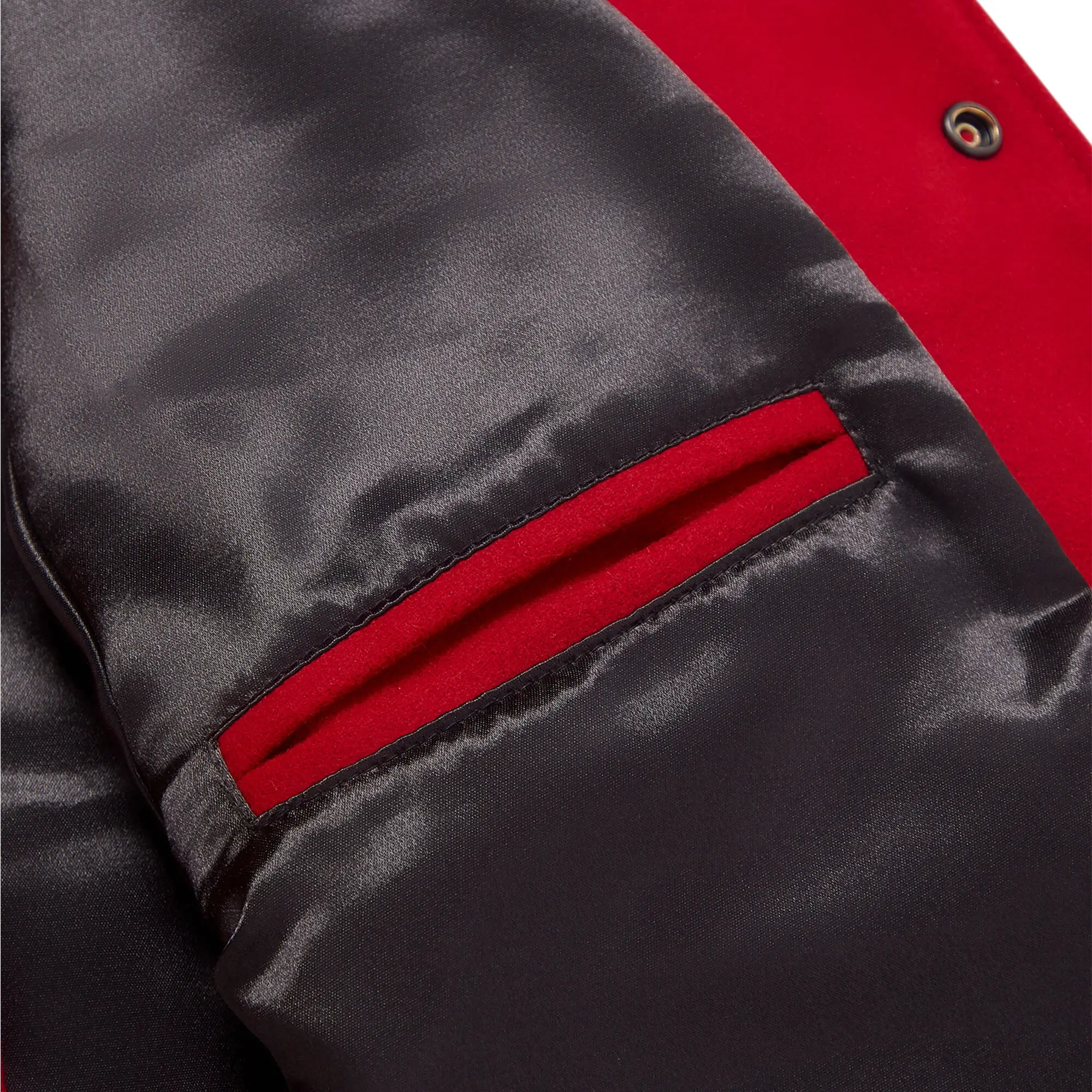 Montreal Canadiens OVO x NHL Red Full-Snap Varsity Jacket - Image 6