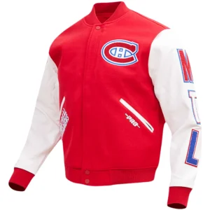 Montreal Canadiens Classic Red & White Varsity Jacket
