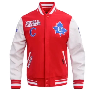Montreal Canadiens Retro Classic Red & White Varsity Jacket