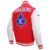 Montreal Canadiens Retro Classic Red & White Varsity Jacket - Image 3