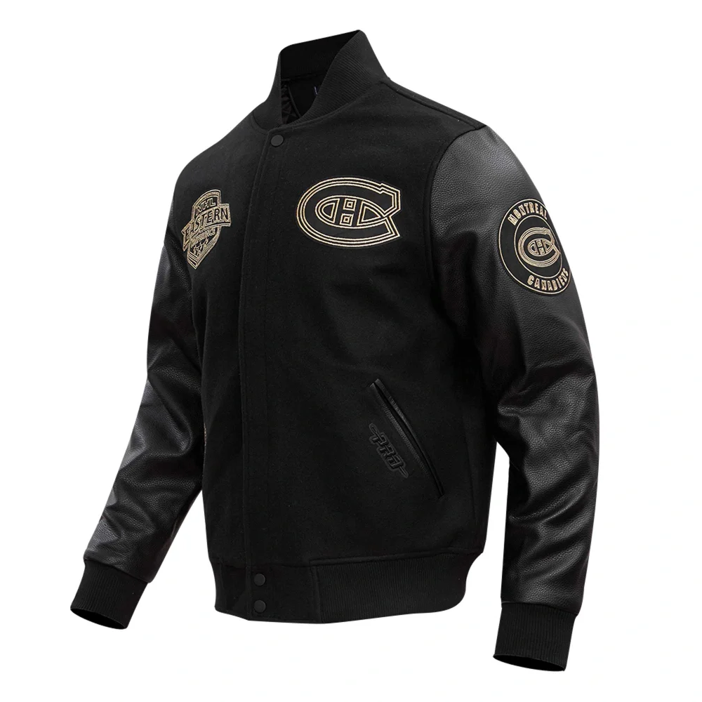 Alternative view of Montreal Canadiens Black & Gold Varsity Jacket
