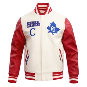 Men's Montreal Canadiens Retro Classic Wool & Leather Varsity Jacket