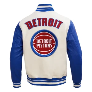 Alternative view of NBA Detroit Pistons Retro Classic Men's Rib Wool Varsity Jacket