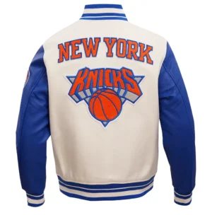 Alternative view of NBA New York Knicks Classic Wool & Leather Varsity Jacket