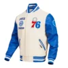 NBA Philadelphia 76ers Retro Classic Men's Rib Wool Varsity Jacket - Image 4