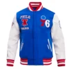 NBA Philadelphia 76ers Retro Classic Men’s Varsity Jacket Royal & Red