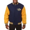 Nashville Predators Handmade Full Wool Two Tone Varsity Jacket