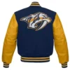 Nashville Predators Letterman Wool & Leather Varsity Jacket - Image 2