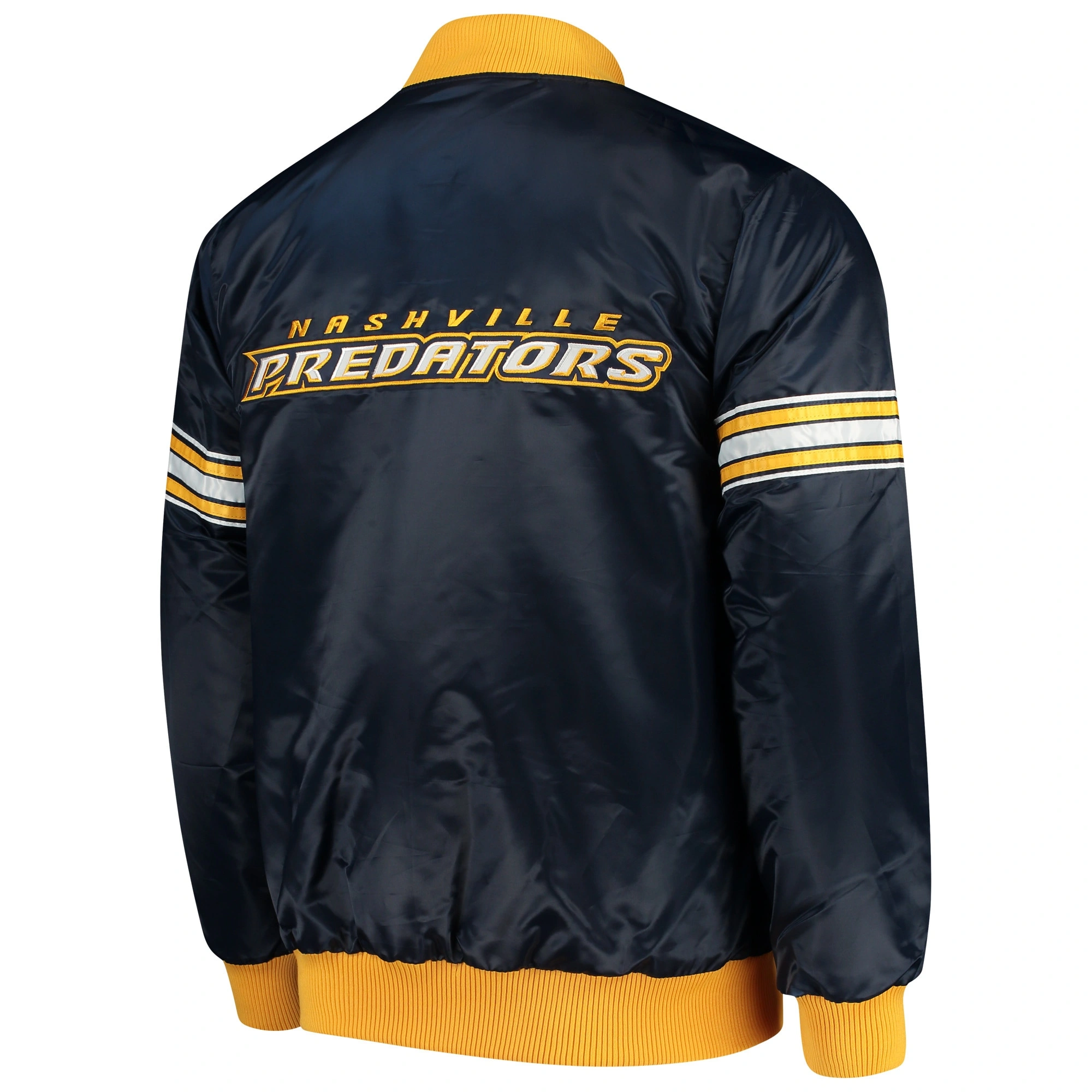 Nashville Predators The Power Forward Full-Snap Satin Varsity Jacket - Image 2