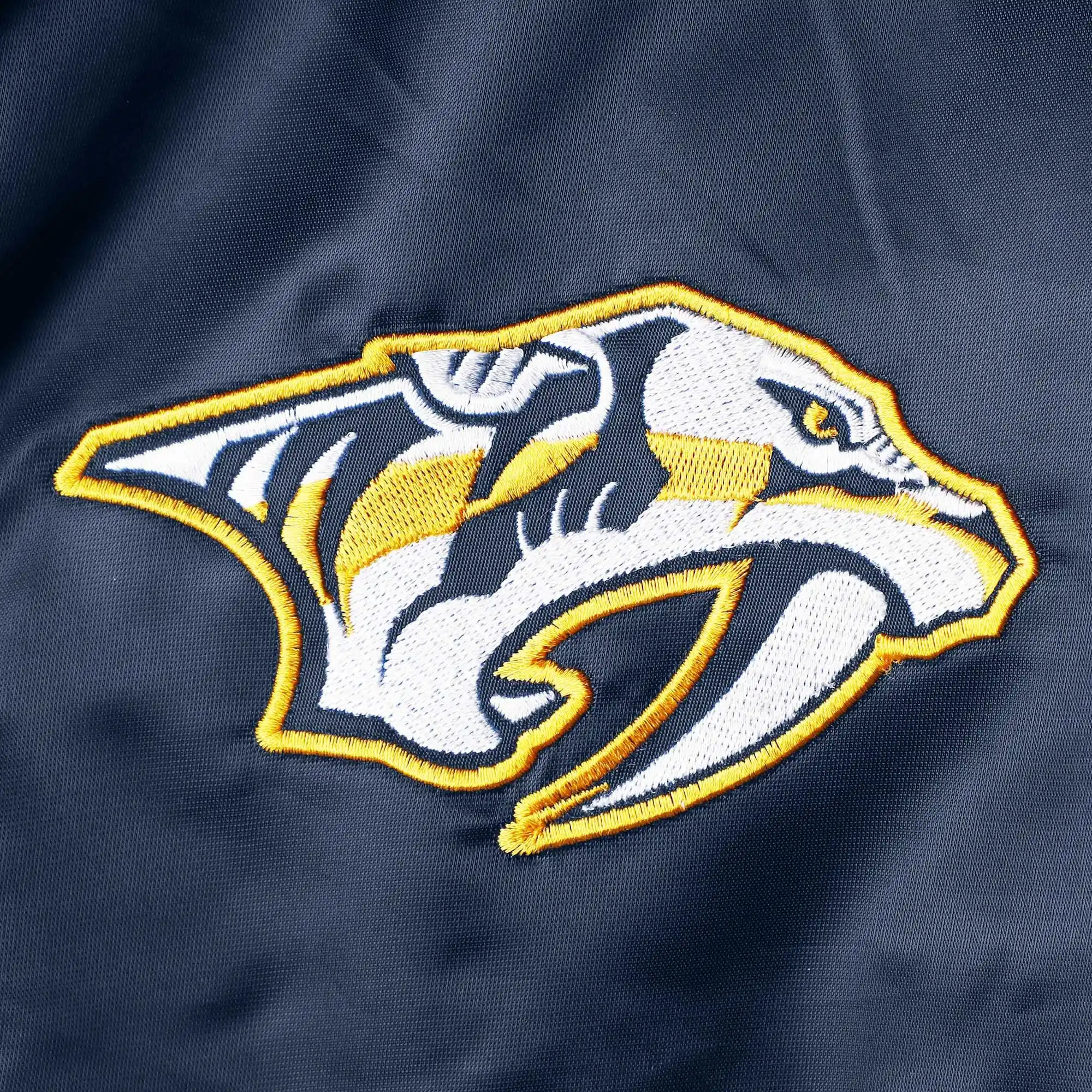 Nashville Predators The Power Forward Full-Snap Satin Varsity Jacket - Image 3