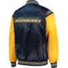 Nashville Predators Starter The Enforcer Full-Snap Satin Varsity Jacket - Image 2