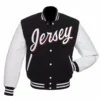 Black & White New Jersey Devils Letterman Full-Snap Varsity jacket
