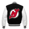 New Jersey Devils Letterman Wool/Leather Varsity jacket - Image 2