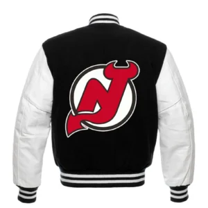 Alternative view of New Jersey Devils Letterman Wool/Leather Varsity jacket