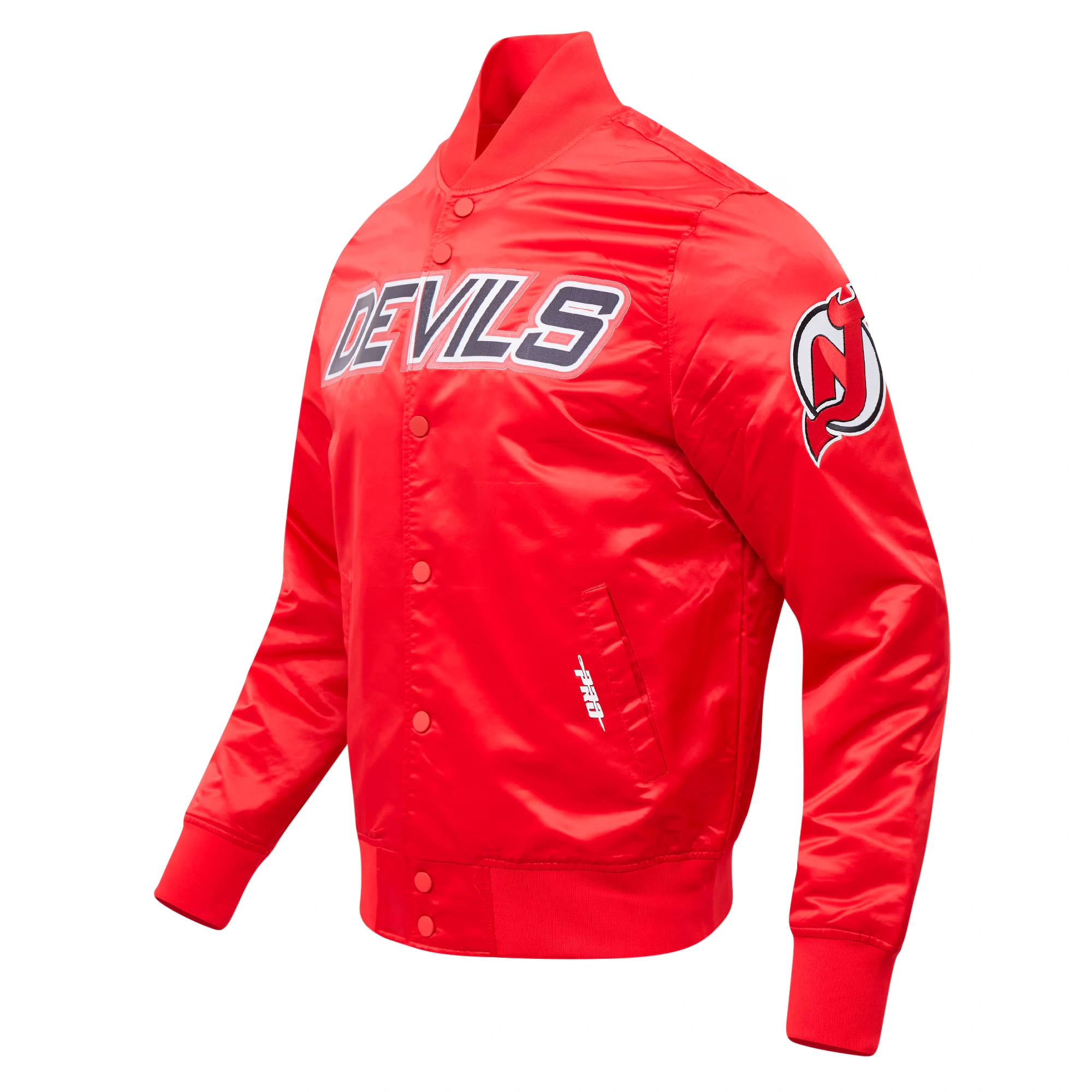 New Jersey Devils Classic Satin Varsity Jacket - Image 2