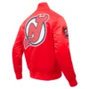 New Jersey Devils Classic Satin Varsity Jacket - Image 3