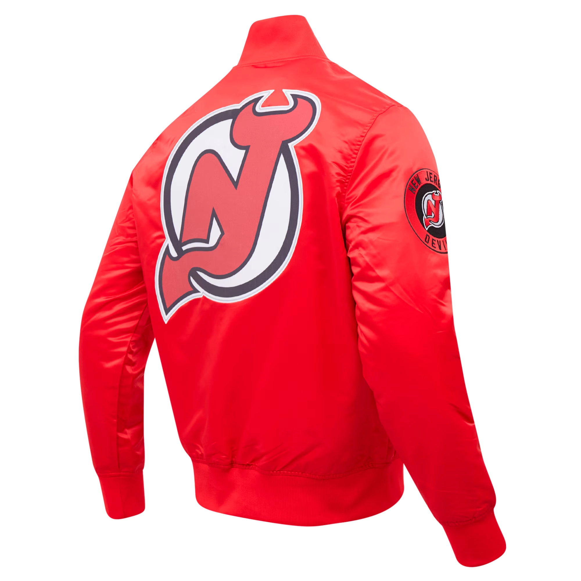 New Jersey Devils Classic Satin Varsity Jacket - Image 3
