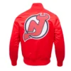 New Jersey Devils Classic Satin Varsity Jacket - Image 4