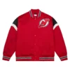 New Jersey Devils Cooperstown Heavyweight Red Varsity Jacket