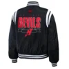 New Jersey Devils Women's Full Zip Satin Bomber Jacket - Image 2