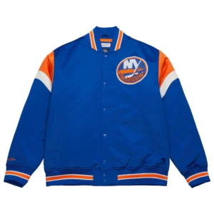 New York Islanders Cooperstown Heavyweight Blue Varsity Jacket