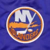 New York Islanders Pick and Roll Royal Blue Satin Varsity Jacket - Image 4