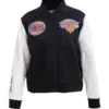 New York Knicks Women's Classic Wool & Leather Varsity Jacket
