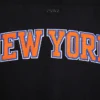 New York Knicks Women's Classic Wool & Leather Varsity Jacket - Image 6