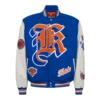 New York Knicks Old English Wool & Leather Varsity Jacket