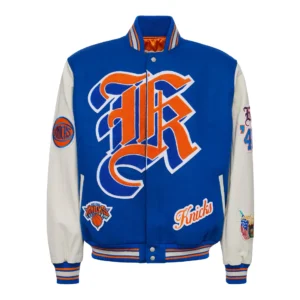 New York Knicks Old English Wool & Leather Varsity Jacket