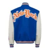 New York Knicks Old English Wool & Leather Varsity Jacket - Image 2