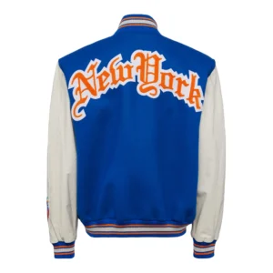 Alternative view of New York Knicks Old English Wool & Leather Varsity Jacket