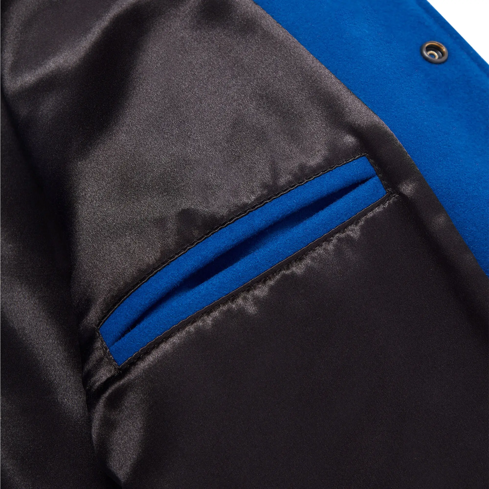 New York Rangers OVO Blue Full-Snap Varsity Jacket - Image 6