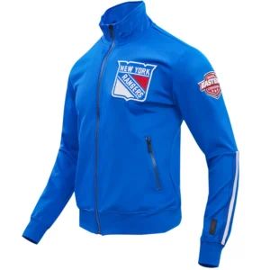Alternative view of New York Rangers Classic Chenille Full-Zip Varsity Jacket