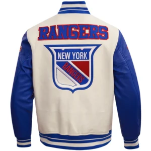 Alternative view of New York Rangers Retro Classic Wool & Leather Varsity Jacket