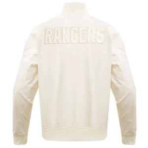 Alternative view of New York Rangers Neutral Full-Zip Satin Varsity Jacket