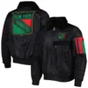 New York Rangers History Month Black Satin Varsity Jacket - Image 4