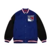 New York Rangers Team Legacy Blue & Black Varsity Jacket
